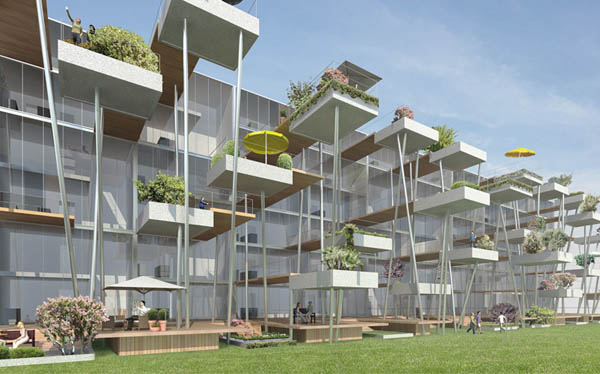 Outdoor living: πρόταση αστικής στέγασης για νέους από τους Hofman Dujardin Architects 