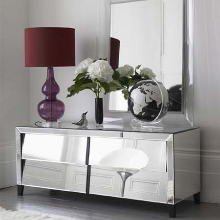 Glamorous furniture and design ideas - mirror furniture - mirrored furniture console