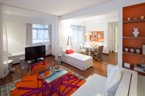 πορτοκαλί, διακόσμηση, ξενοδοχείο, δωμάτιο ξενοδοχείου, όμορφη διακόσμηση