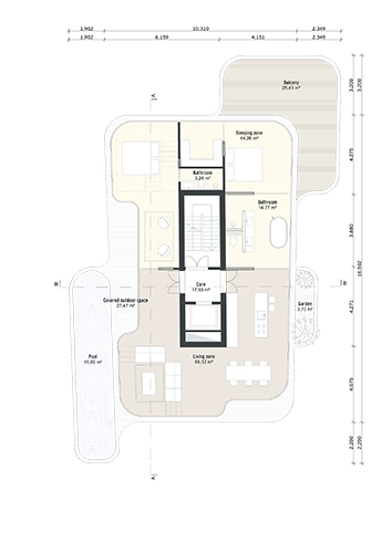 OrangeArchitects Terra project plan, κάτοψη πολυτελών βιλών