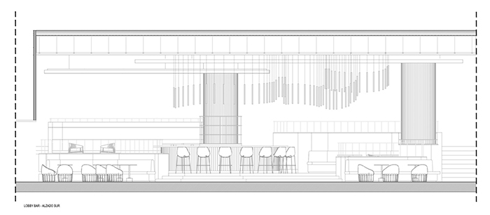 Drawings Simultaneo Hotel Plaza ElEquipoCreativo south elevation