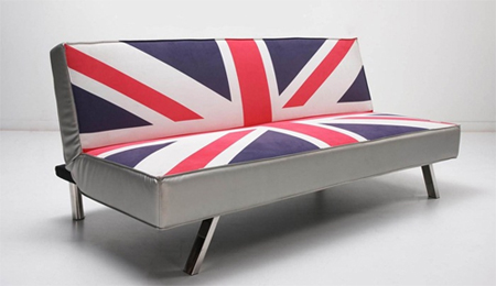 καναπές κρεβάτι, αγγλική σημαία design, βρετανική σημαία design, epiplonet