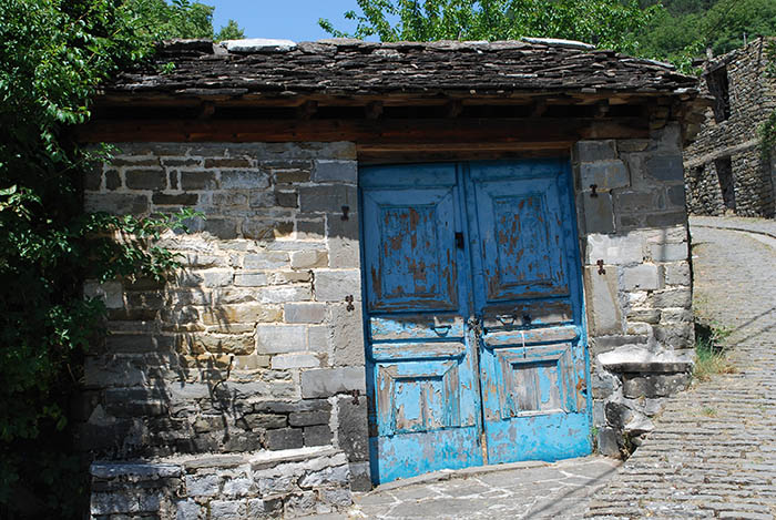 Zagori courtyard entrance door