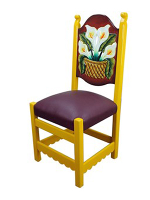 mexican chair hand painted, μεξικάνικη καρέκλα ζωγραφισμένη στο χέρι, ξύλινη καρέκλα ζωγραφισμένη
