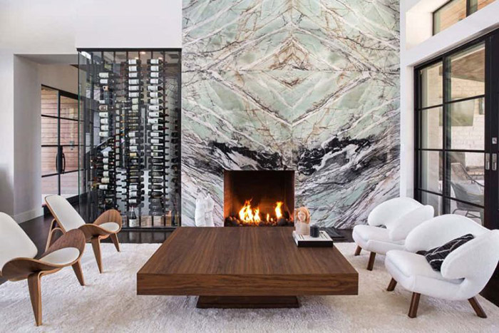 Aria Stone Gallery Vinny Tiffany White Fireplace