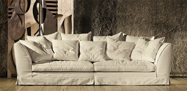 καναπές morphos, λευκός καναπές, τριθέσιος καναπές, καναπές ύφασμα, καναπέδες εικόνες. 
