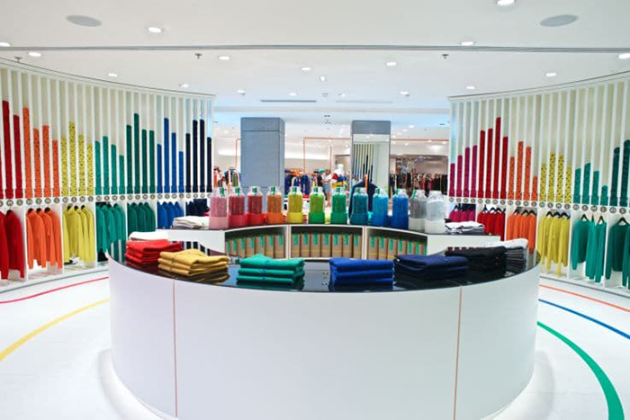 Benetton installation in Printemps