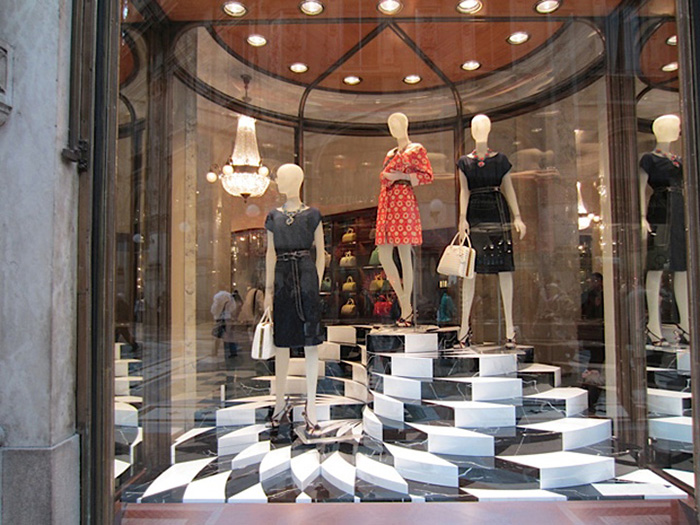 Prada windows Milan rule of three