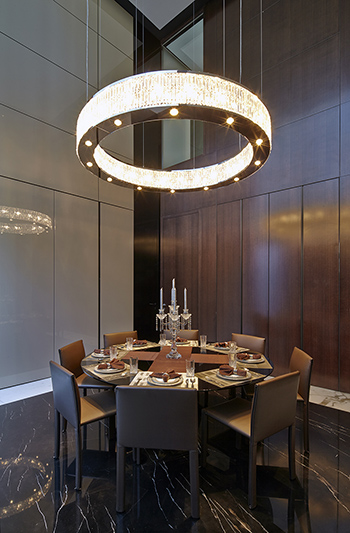 bespoke round lamp by WINDFALL cm180x15 diningroom byWOWArch photoAaronPocock