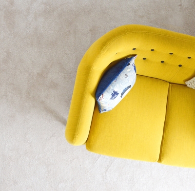 sofa, κίτρινος καναπές 